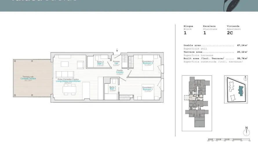 Apartamento de 2 dormitorios en El Verger, Spain No. 1251