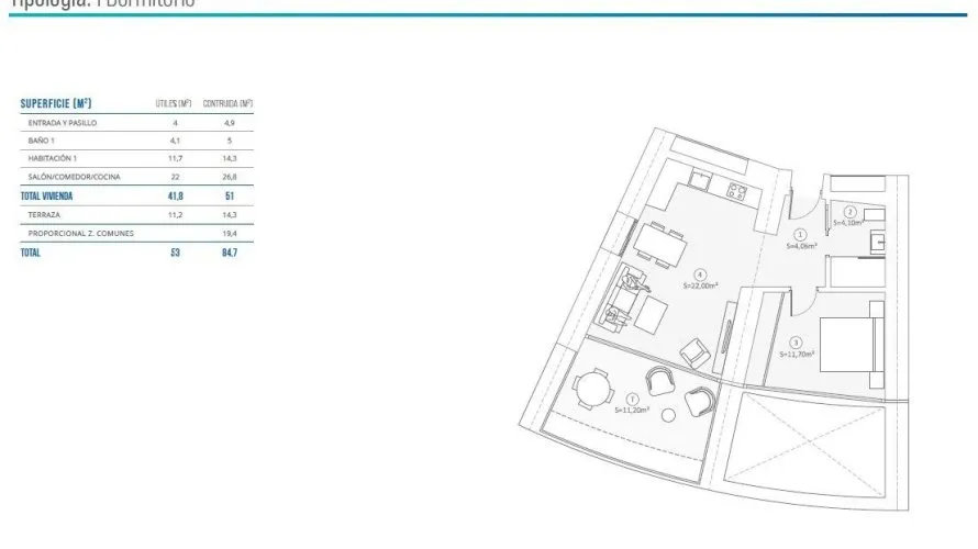 Apartamento de 2 dormitorios en Benidorm, Spain No. 440 № 3