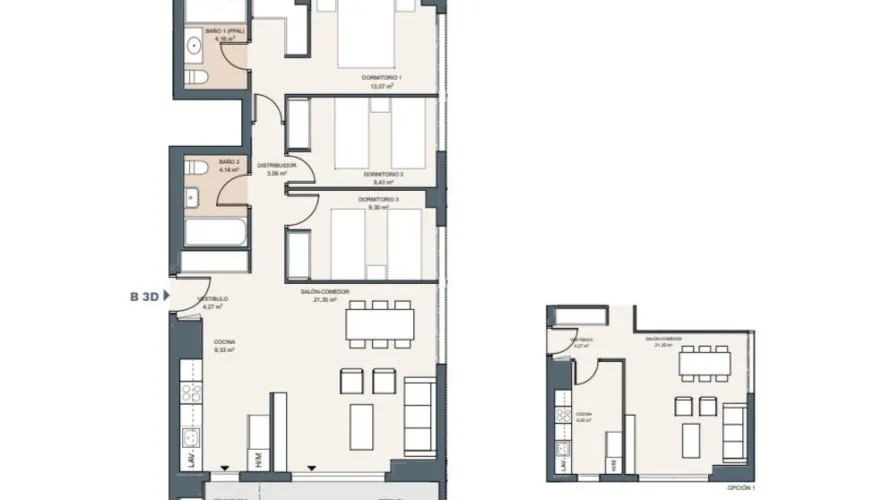 Apartamento de 3 dormitorios en Alicante, Spain No. 299 № 1