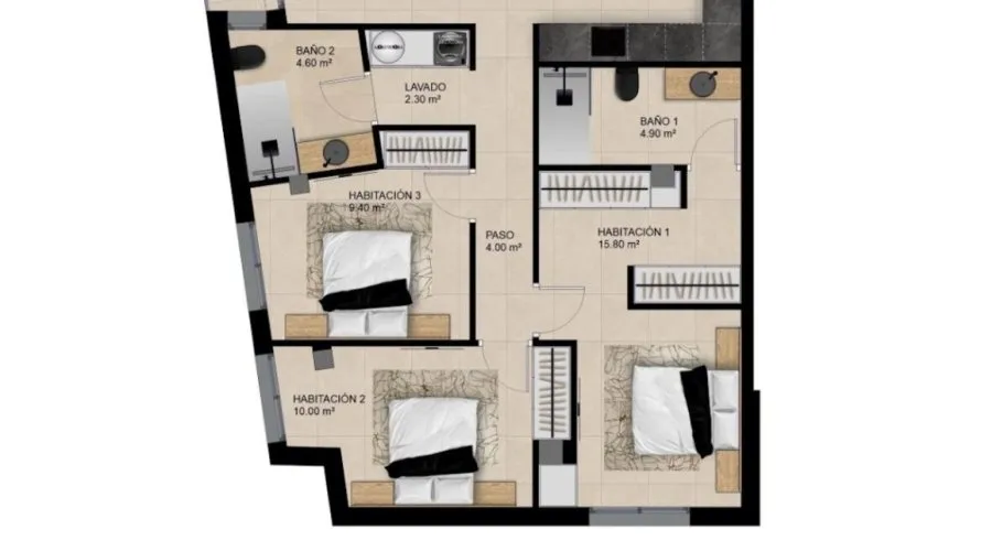 Apartamento de 2 dormitorios en Elche, Spain No. 1937 № 1