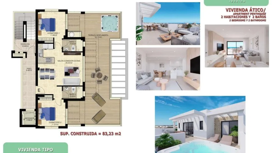 Apartment de 2 chambres à Torrevieja, Spain No. 1080 № 6