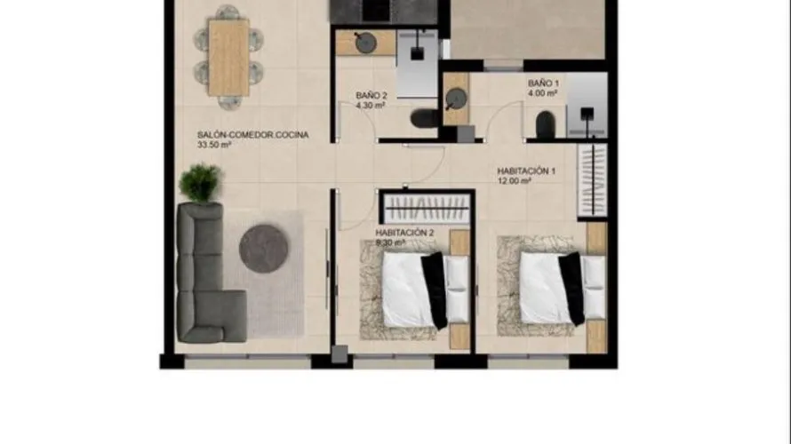Apartment de 2 chambres à Elche, Spain No. 1937 № 4