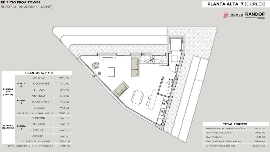 Пентхаус с 3 спальнями в Финестрат, Испания №732 № 15