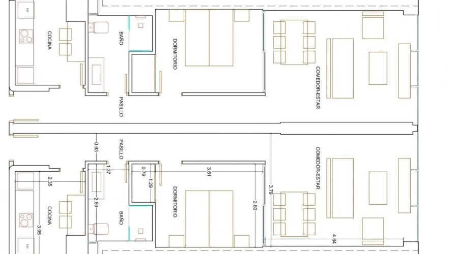 Квартира с 1 спальней в Бенидорм, Испания №254 № 1