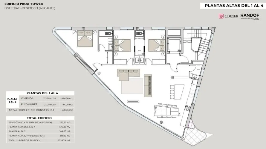 3 bedrooms penthouse for sale, Finestrat, Spain No. 732 № 12
