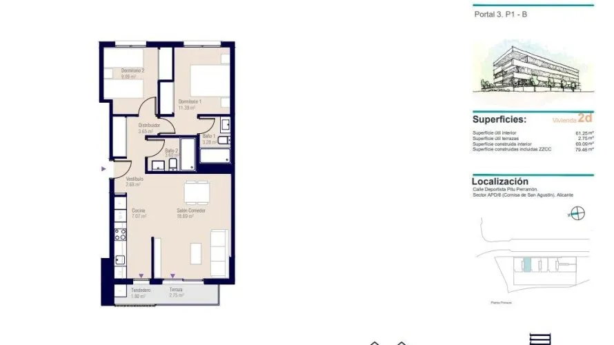 2 bedrooms apartment for sale, Alicante, Spain No. 638 № 15