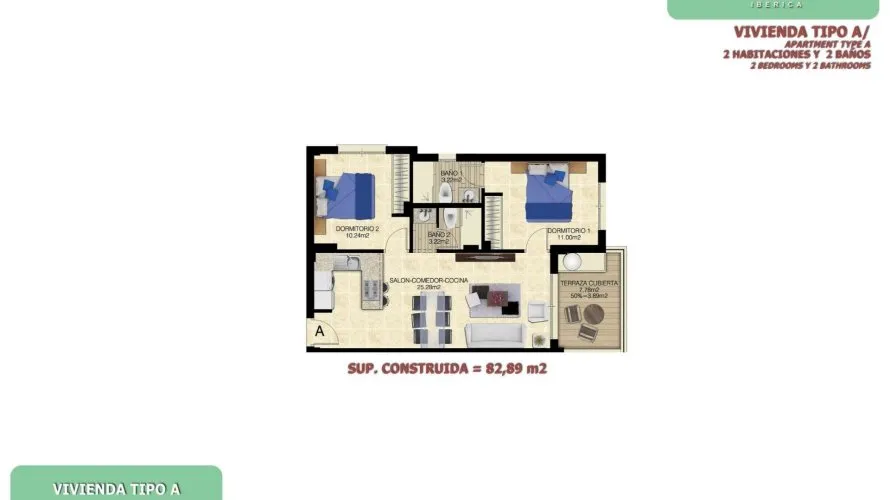 2 bedrooms apartment for sale, Torrevieja, Spain No. 1080 № 2