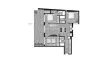 3 bedrooms Penthouse floor plan «RA24-5B» in ALEGRIA 24