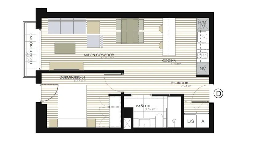 1 bedroom apartment for sale, Valencia, Spain No. 2012